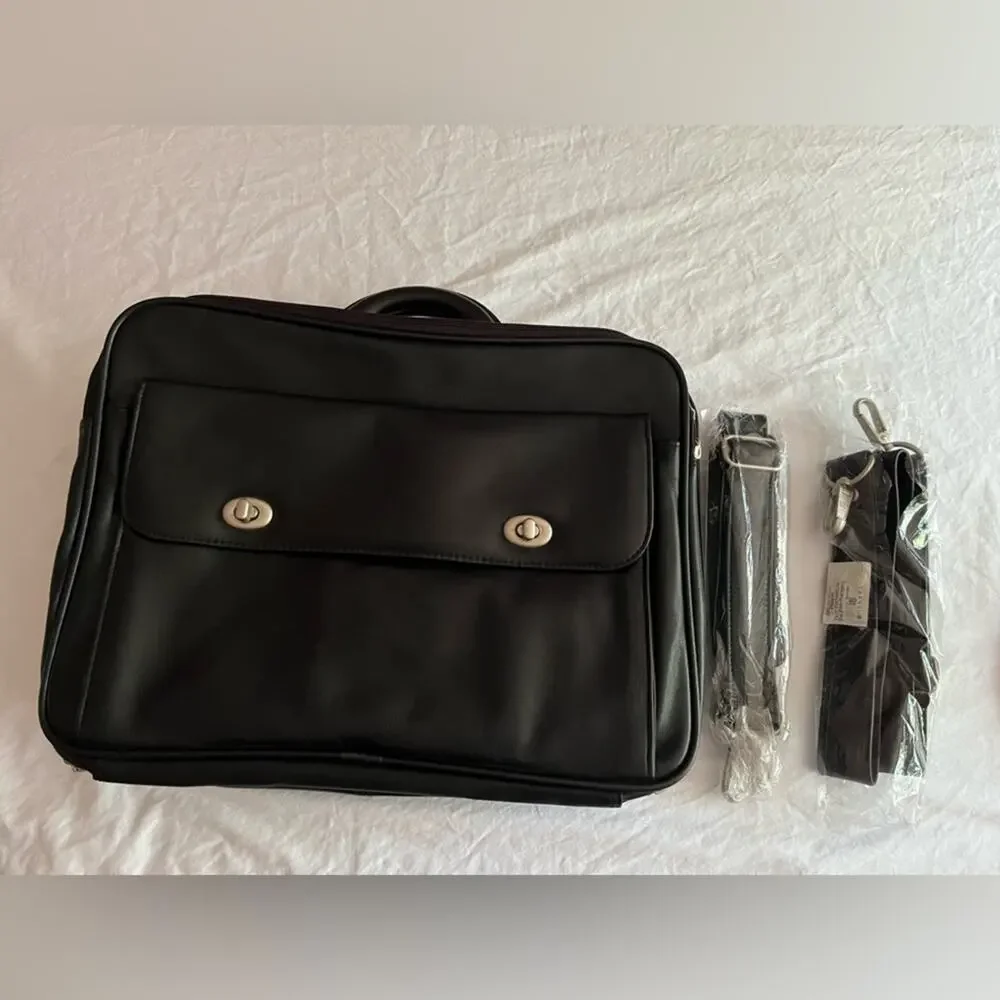 KENNETH COLE NEW YORK Genuine Leather Shoulder Bag Briefcase Business Laptop Bag